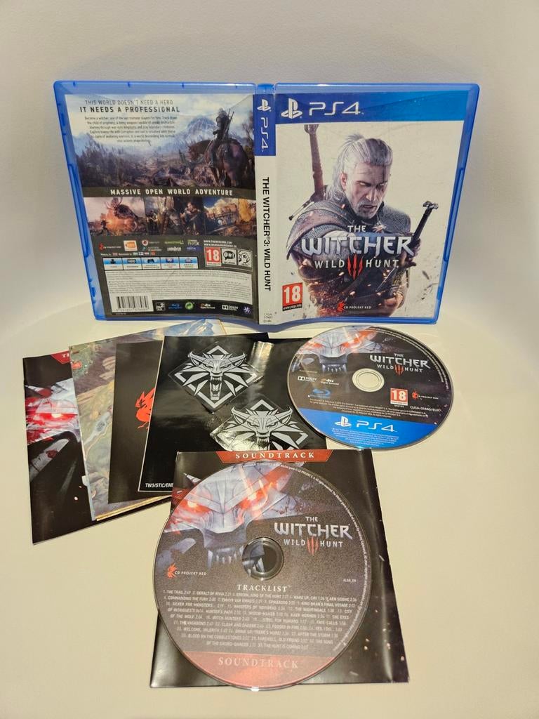 The Witcher 3 + soundtrack PS4, Avontuur en Actie, Vanaf 18 jaar, 1 speler, Ophalen of Verzenden