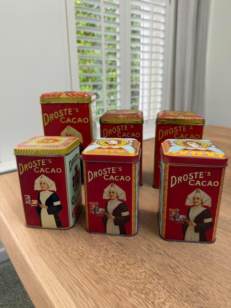 Vintage Droste blikken, Ophalen of Verzenden, Zo goed als nieuw, Overige