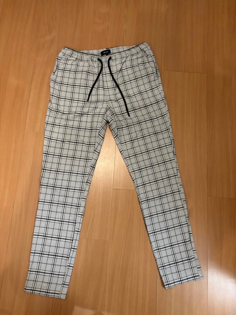 Shoeby geruite broek maat M, Ophalen of Verzenden, Zo goed als nieuw, Zwart, Lang