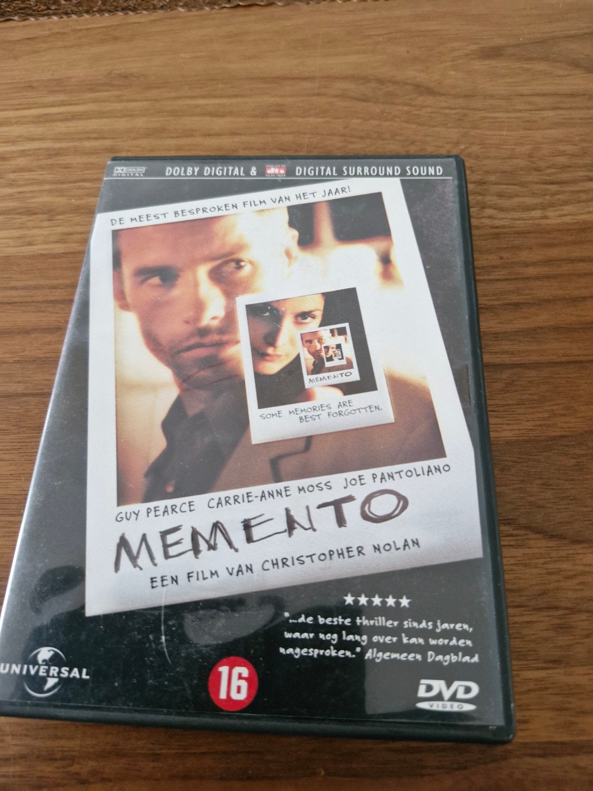 Memento DVD - Christopher Nolan Thriller, Vanaf 16 jaar, Nederlands, Ophalen of Verzenden, Psychologische thriller