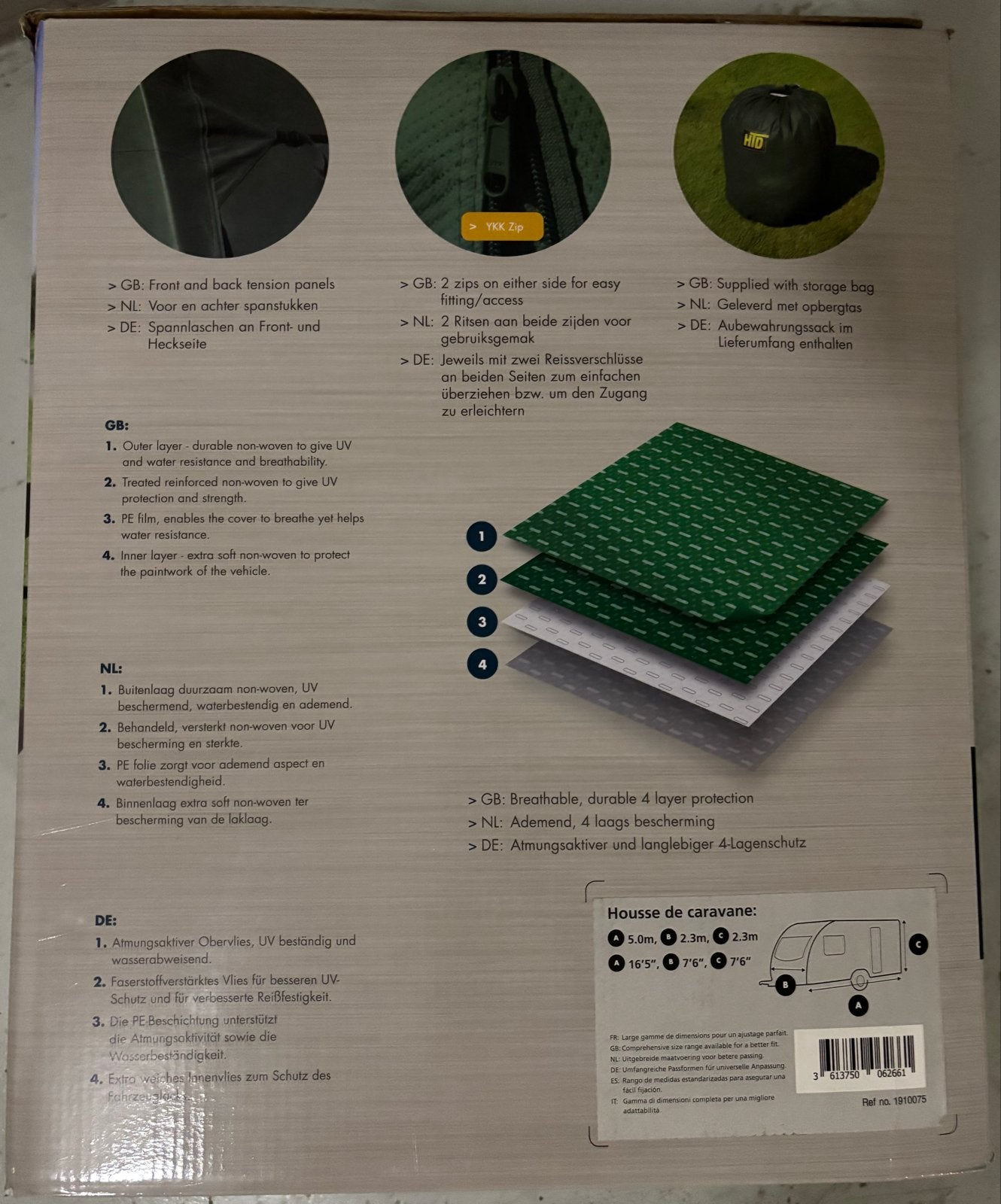 Nieuwe HID Caravanhoes 5.0m - Optimale Bescherming, Ophalen, Nieuw
