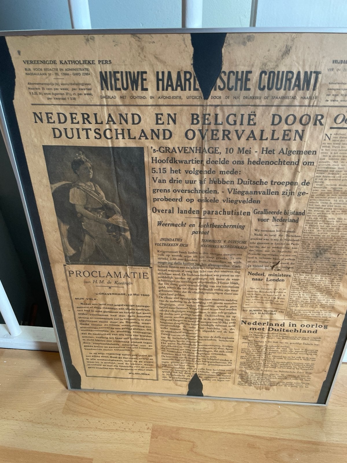 Nieuwe Haarlemsche Courant - 10 Mei 1940 - Oorlogseditie, Ophalen of Verzenden, Gelezen, Krant
