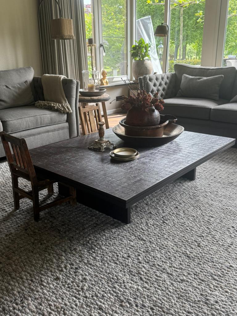 Zgan unieke salontafel! Nieuw landelijk!, Ophalen, 100 tot 150 cm, 50 tot 100 cm, Zo goed als nieuw
