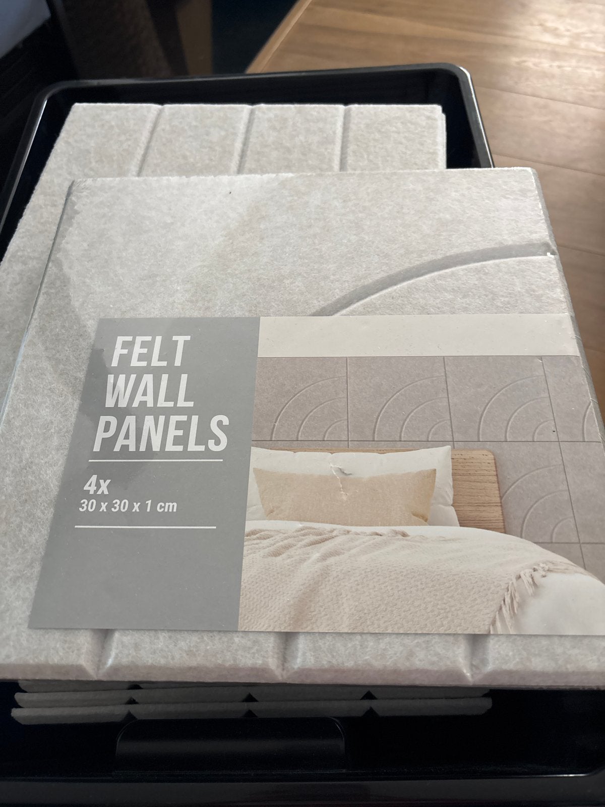 Vilten wandpanelen Action beige/grijs, Textiel, Zo goed als nieuw, Wandbord of Wandpaneel, Modern