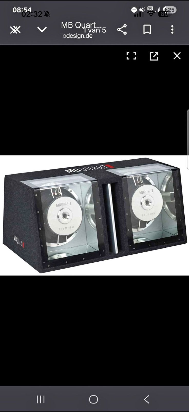 MB Quarts subwoofer 2x12 1000rms, Ophalen of Verzenden, Zo goed als nieuw