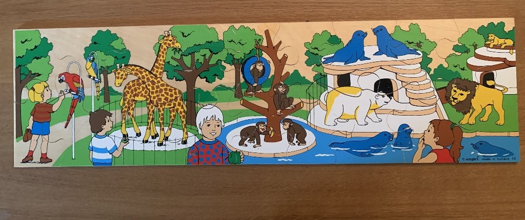 puzzel XXL hout, Ophalen, 10 tot 50 stukjes, Nieuw, Van hout
