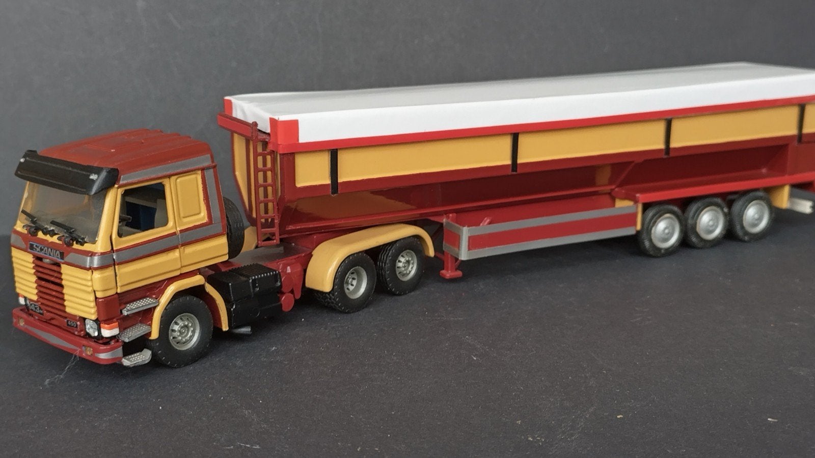Scania 143 H bulk trailer 1:50 Tekno Pol, Hobby en Vrije tijd, Verzenden, ., Tekno, Zo goed als nieuw