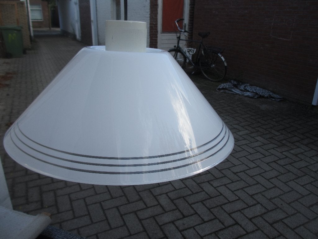 Guzzini design A. Pozzi hanglamp jaren 80, Kunststof, Gebruikt, Vintage, E27 (groot)