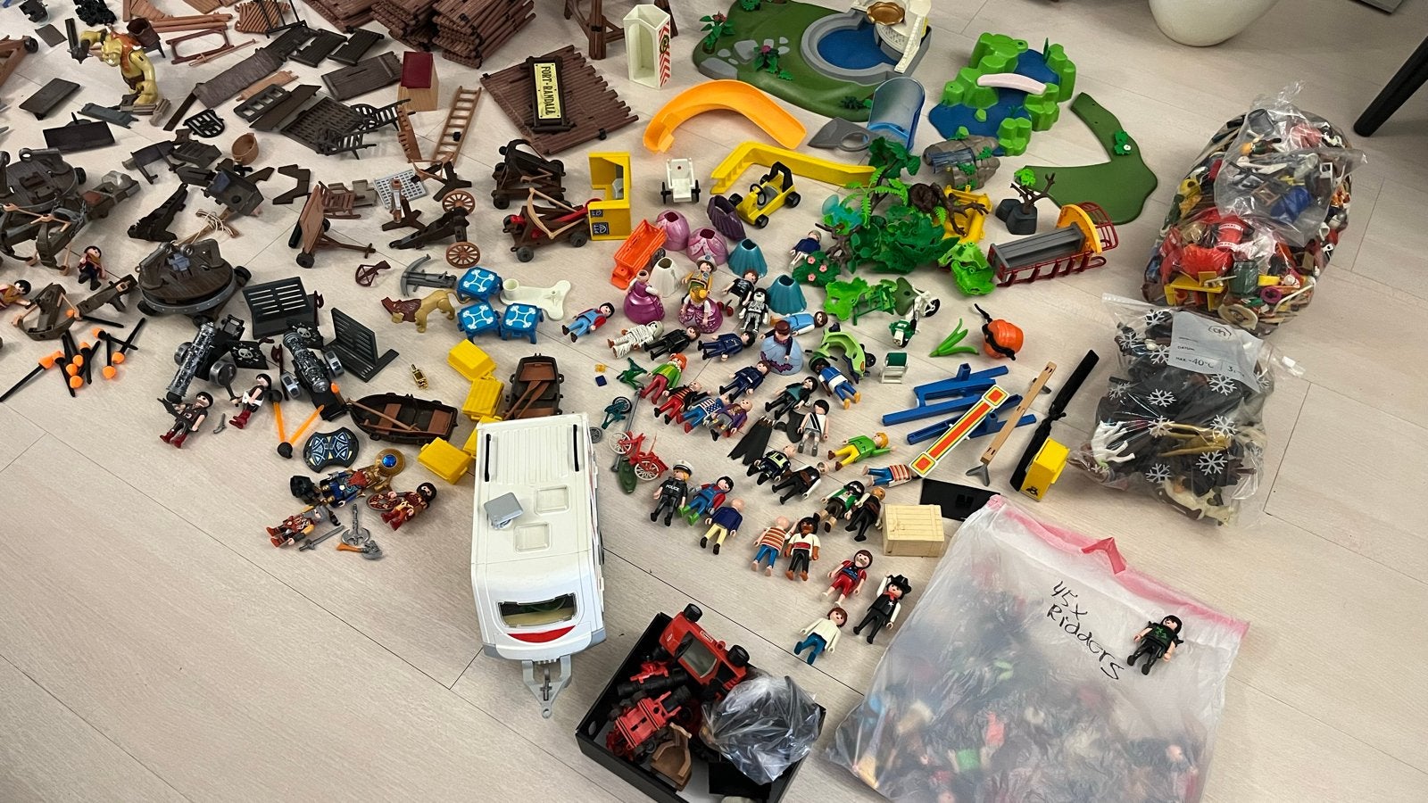 Grote playmobil verzameling ridders piraten politie draken, Ophalen of Verzenden, Gebruikt