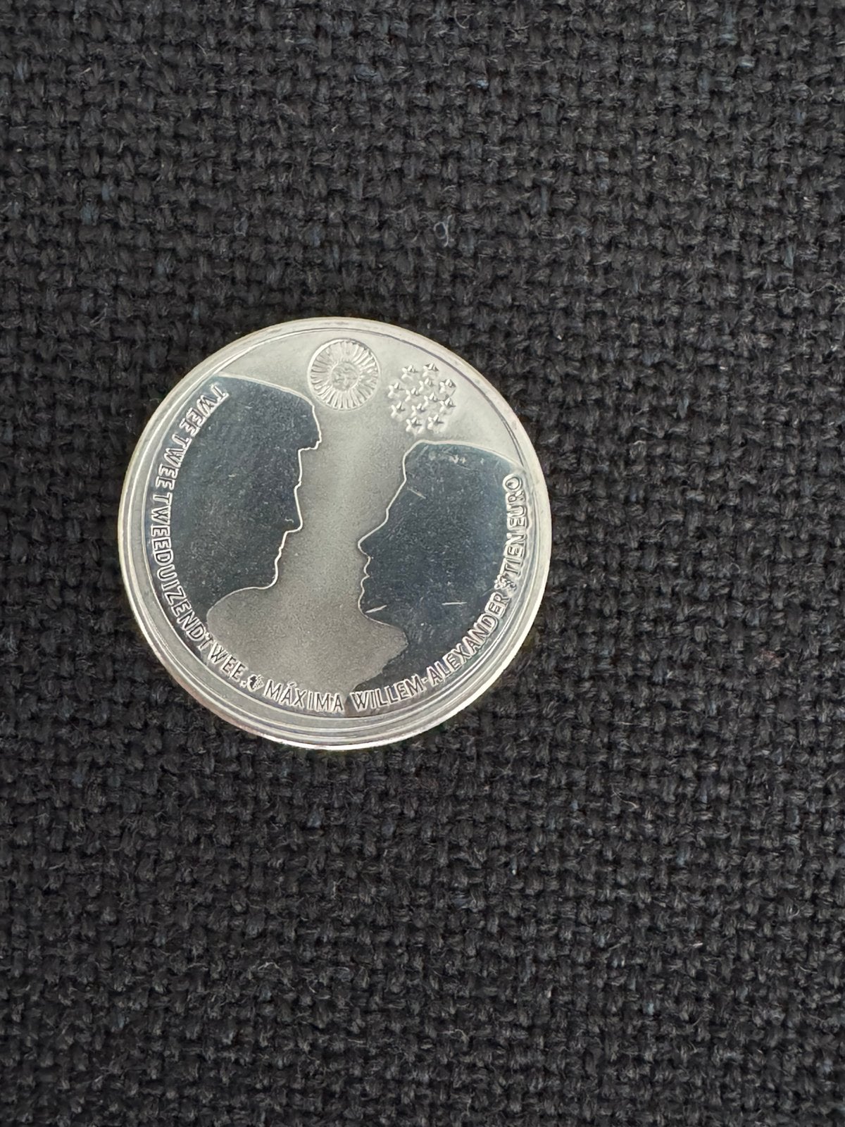 €10 munt 2-2-2002 / willem alexander maxima beatrix, Ophalen, Koningin Beatrix, Zilver, Euro's