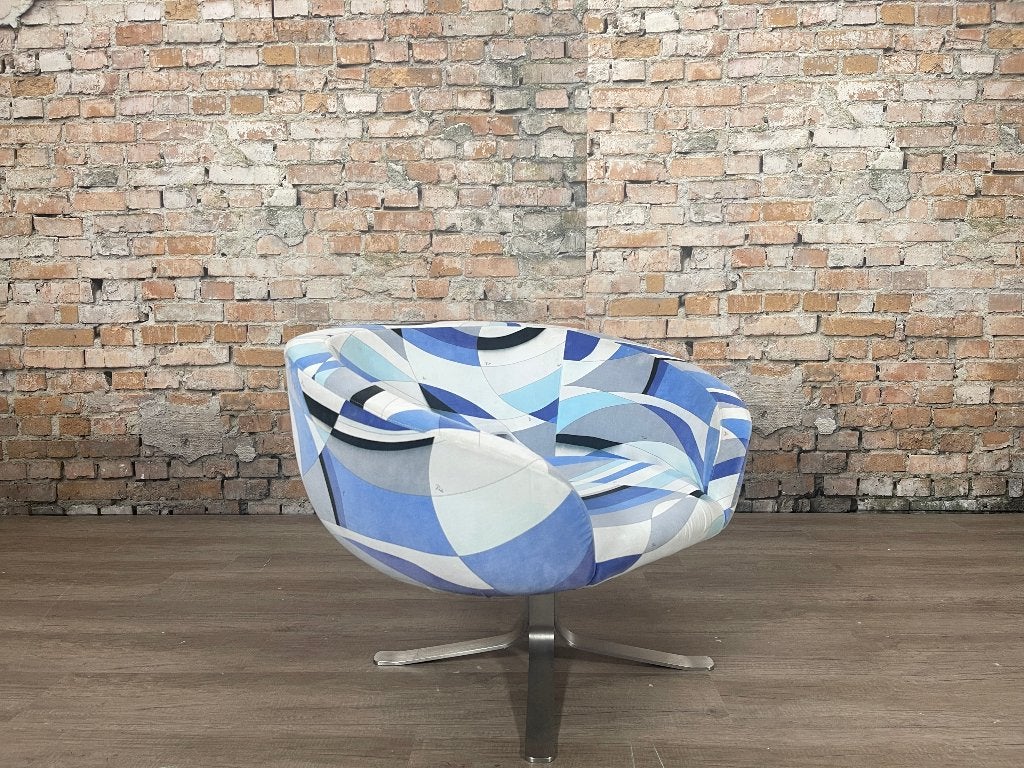 Cappellini Rive Droite – Blauw-wit stof | Patrick Norguet, Ophalen, Minder dan 75 cm, Design, Zo goed als nieuw