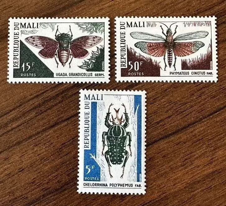 Mali 1967 Insecten Dieren Postzegels Ongebruikt, Postzegels en Munten, Ophalen of Verzenden