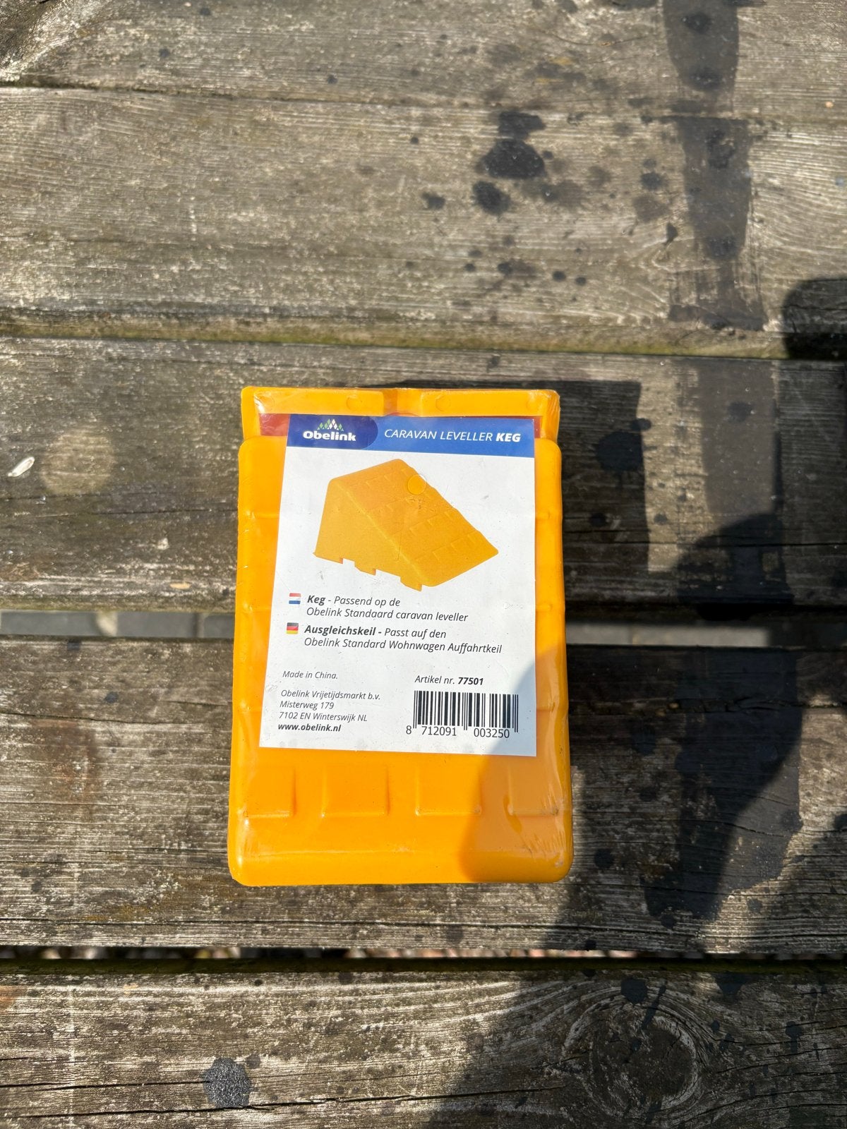 Caravan levelers, scheggen, haringen en stroomkabel, Caravans en Kamperen, Ophalen of Verzenden, Gebruikt
