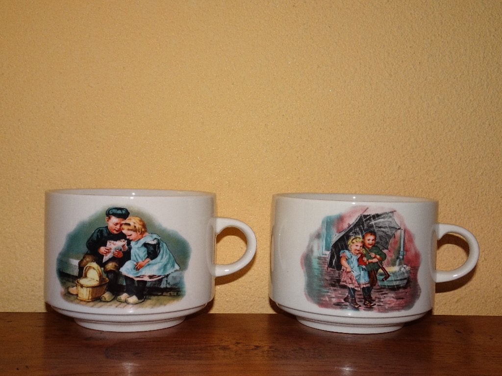 2 Ot en Sien soepkoppen van Villeroy & Boch voor Royco, Huis en Inrichting, Ophalen of Verzenden, Nieuw, Porselein, Overige stijlen