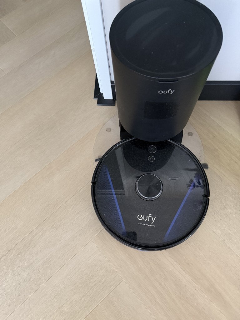 Eufy RoboVac LR30 Hybrid+ Robotstofzuiger met Leegstation, Witgoed en Apparatuur, Ophalen, Zo goed als nieuw, Bedienbaar via app