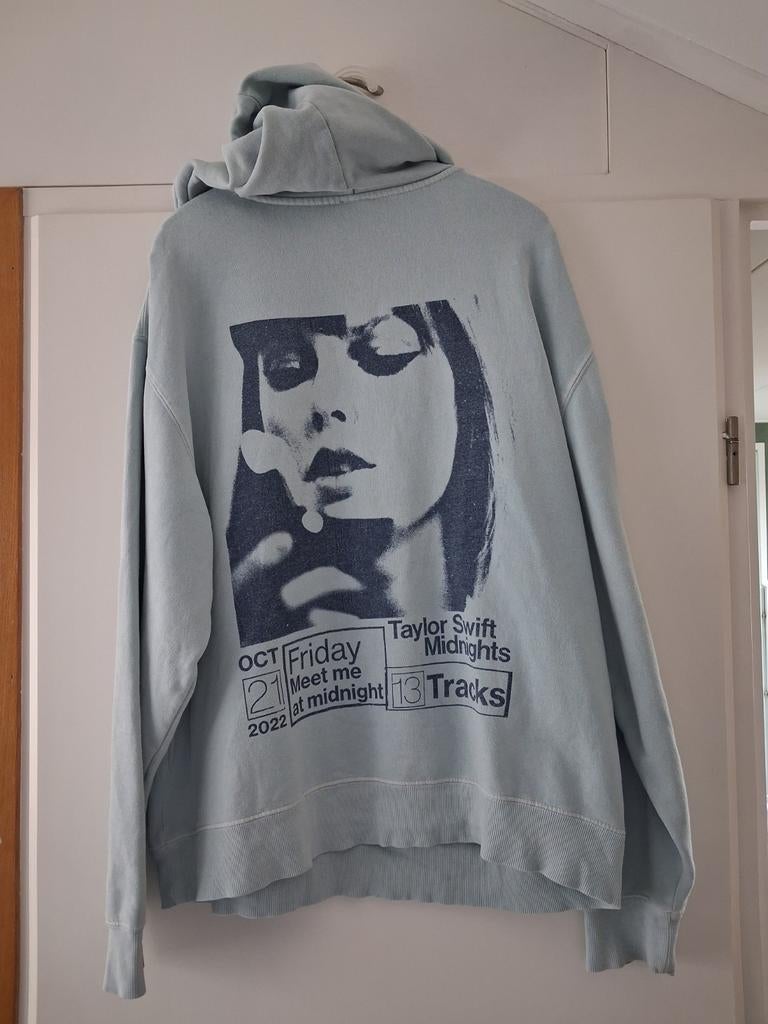 Taylor Swift Midnights Hoodie - Lichtblauw, Maat 38/40 (M), Blauw, Ophalen of Verzenden, Taylor Swift Merch