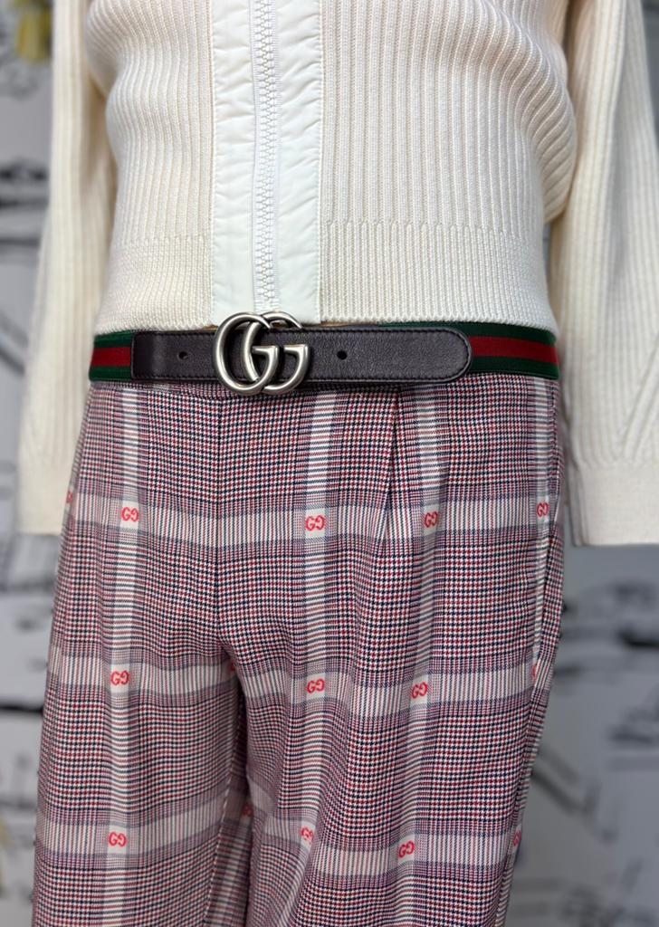 Gucci jongens GG marmont riem met web maat L, Verzenden, Gucci EU, Customercare@gucci.com, Zo goed als nieuw