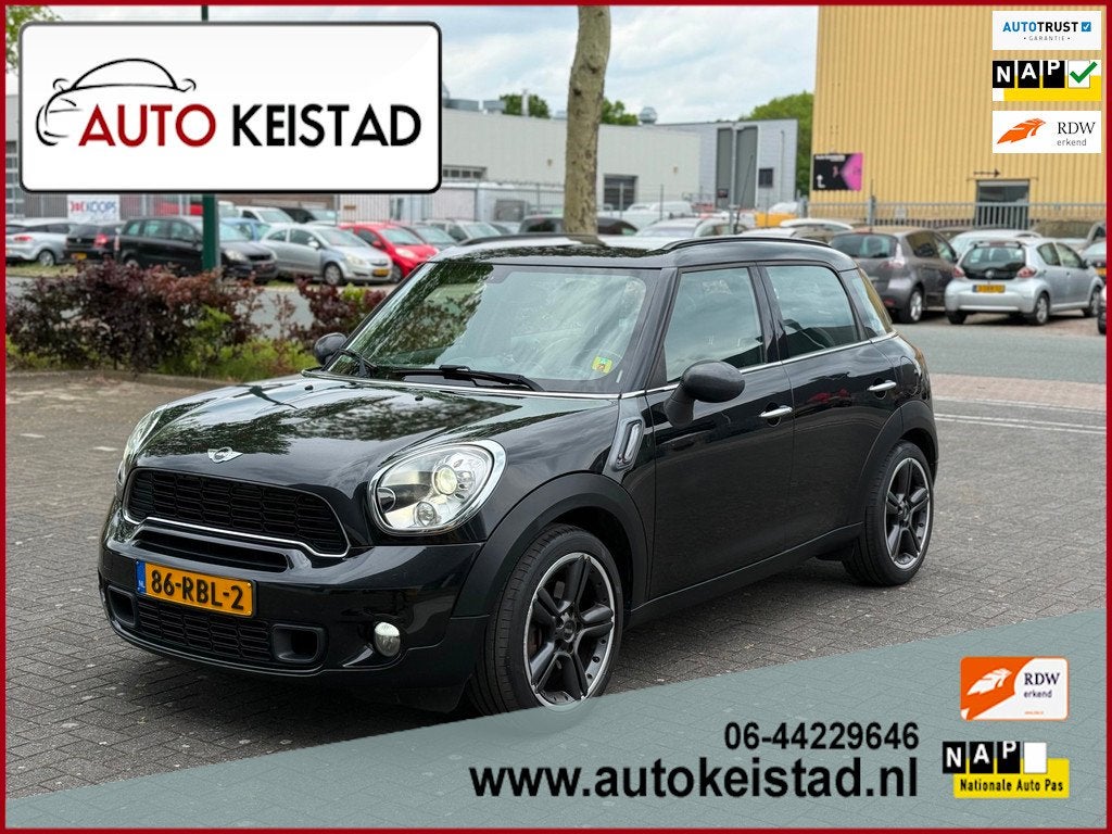 Mini Mini Countryman 1.6 Cooper S 184PK AUTOMAAT LEDER/NAVIG, Euro 5, Gebruikt, Zwart, Zwart