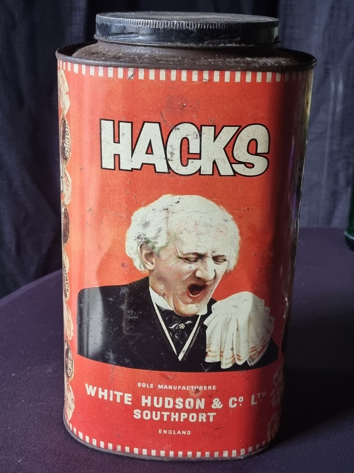 Vintage Hacks blik - White Hudson & Co Ltd - Engeland, Ophalen of Verzenden, Gebruikt, Overige, Overige merken