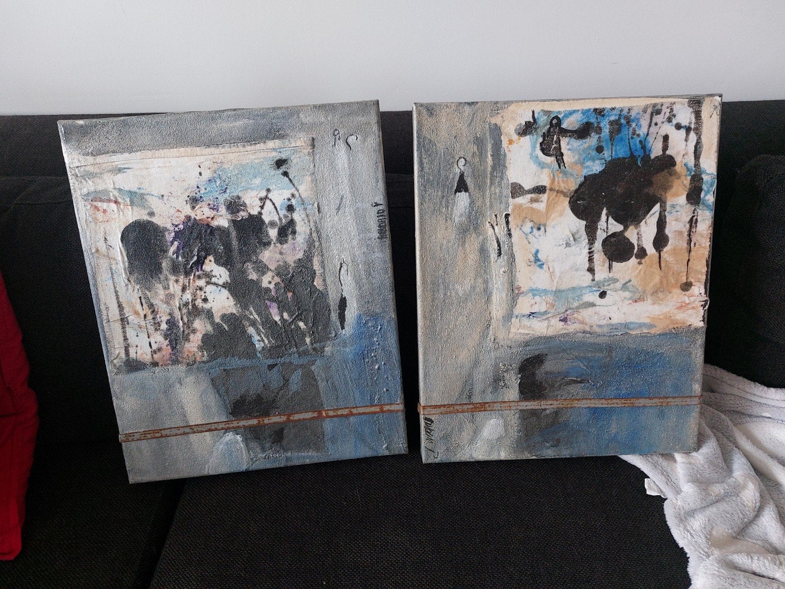 Tweeluik van Antonio Poioumen, Antiek en Kunst, Ophalen of Verzenden