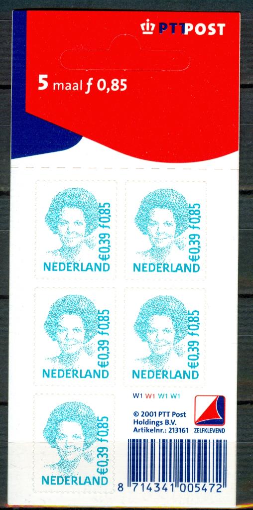 Ned. NVPH Velletje V1984 Koningin Beatrix PTT Post 2001, Ophalen of Verzenden, Na 1940, Postfris