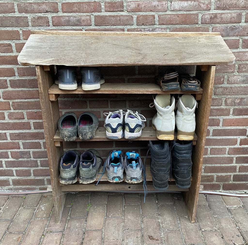 Schoenenrek gemaakt van Azobé, Ophalen, Zo goed als nieuw