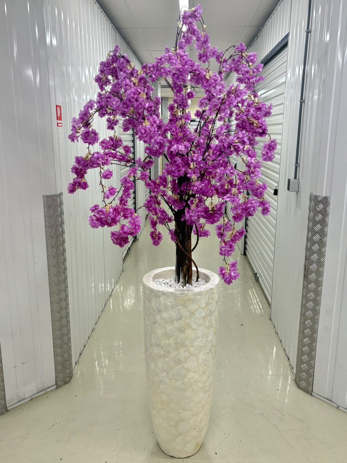 Schelpvazen met bloesem boom, Ophalen of Verzenden, Zo goed als nieuw, Roze
