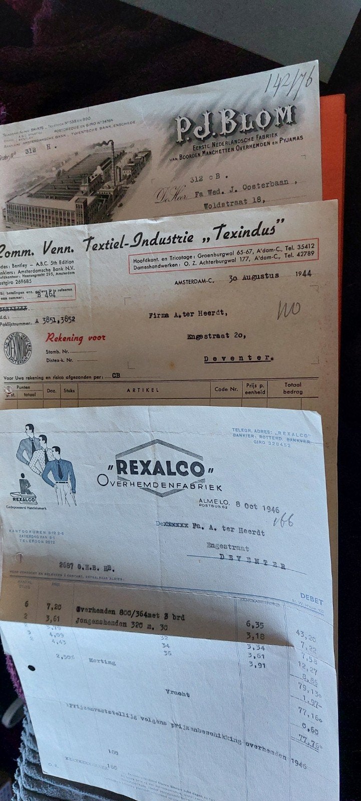 Facturen vintage., Diversen, Papierwaren, Ophalen of Verzenden, Gebruikt