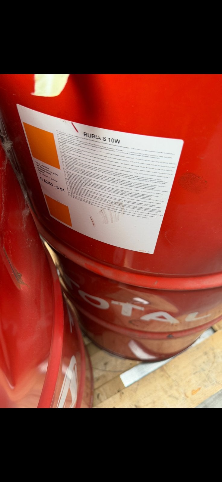 Total Rubia S 10W. Olie. 208 liter vat, Ophalen, Nieuw