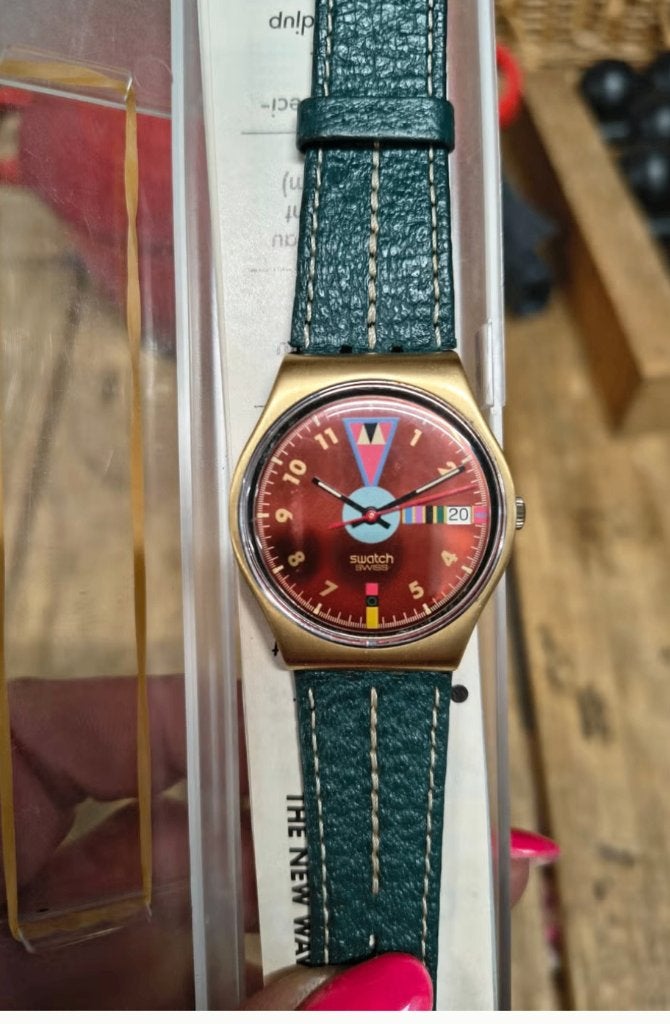 Vintage Swatch Gent Boca Verde GX402 horloge watch, Verzamelen, Ophalen, ., Zo goed als nieuw, .