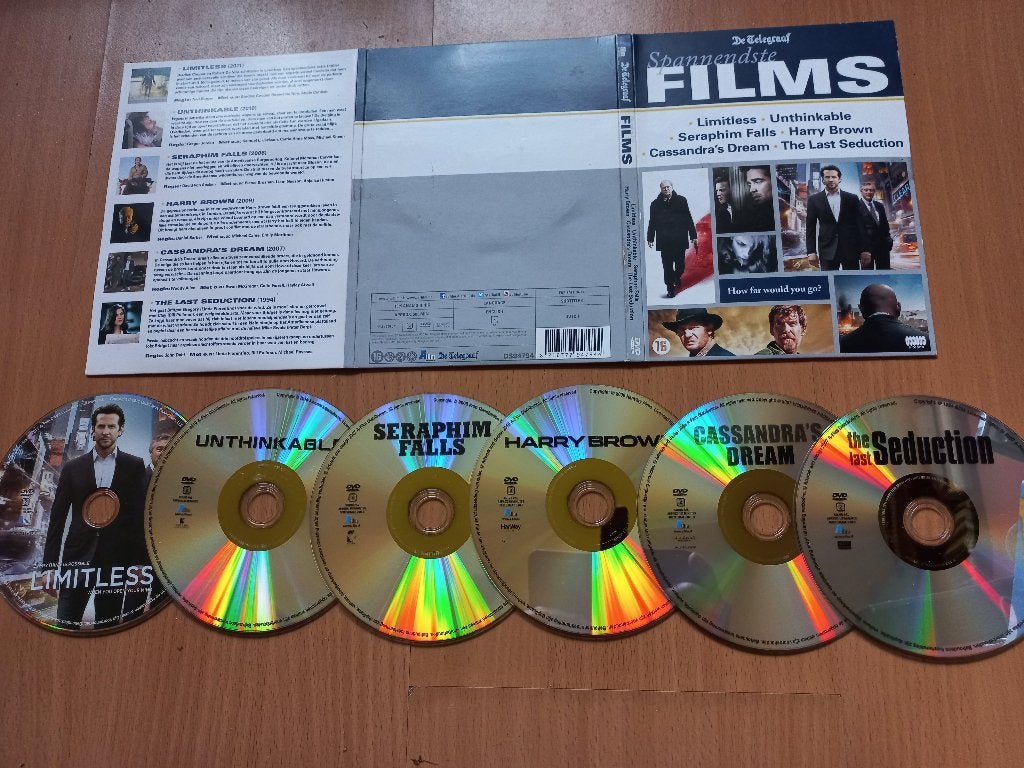 De spannendste films, De Telegraaf 6dvd box o.a. Harry Brown, Vanaf 16 jaar, Overige gebieden, Verzenden, Speciale editie