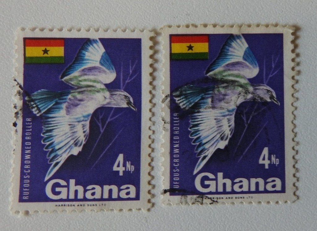 2 postzegels Ghana 1967, Verzenden, Overige landen, Gestempeld
