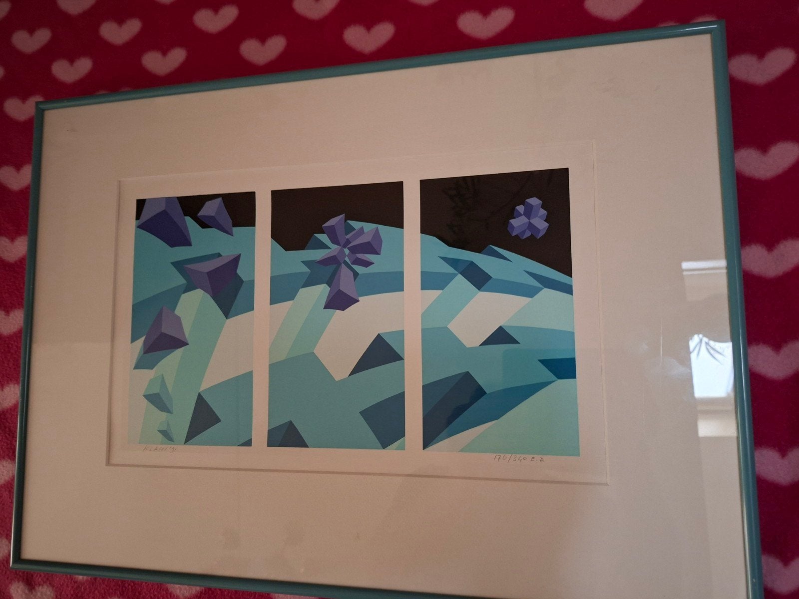 Abstract,Hans Klaui,'91, 42x58,€ 40,-,ZIE OOK MIJN OV.ADV., Ophalen of Verzenden