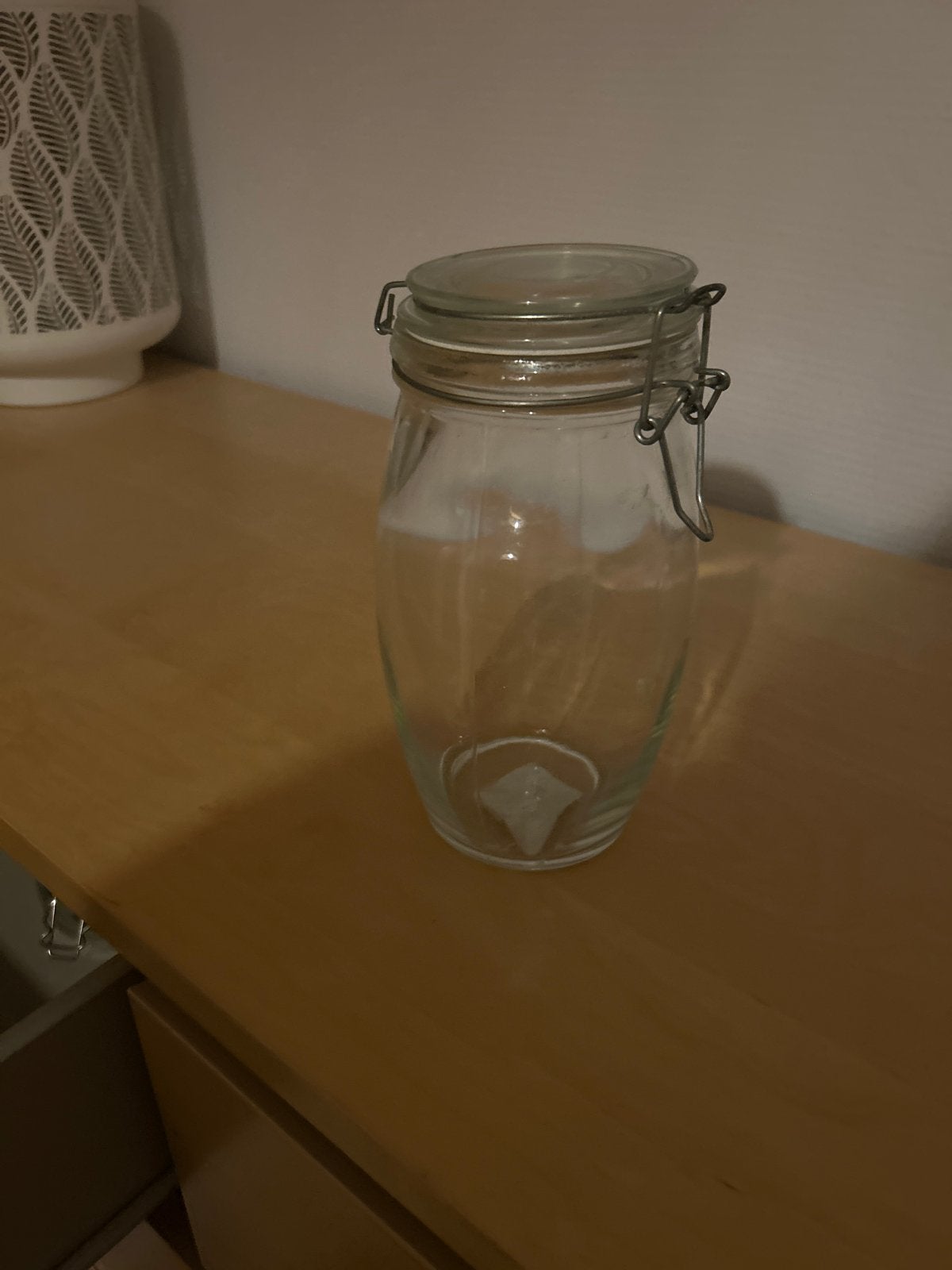 Glazen voorraadpot met beugelsluiting, Ophalen, Glas, Zo goed als nieuw, Voorraadpot