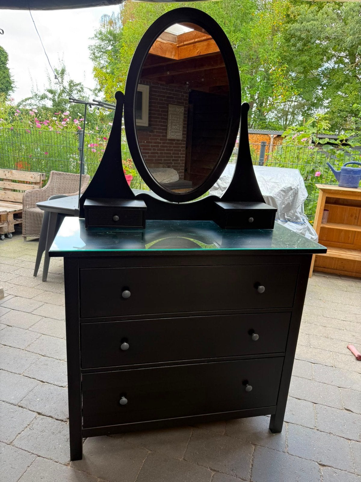 Ikea Hemnes kaptafel kast ladenkast ladekast spiegel, Ophalen, Zo goed als nieuw, 50 tot 100 cm, Minder dan 100 cm