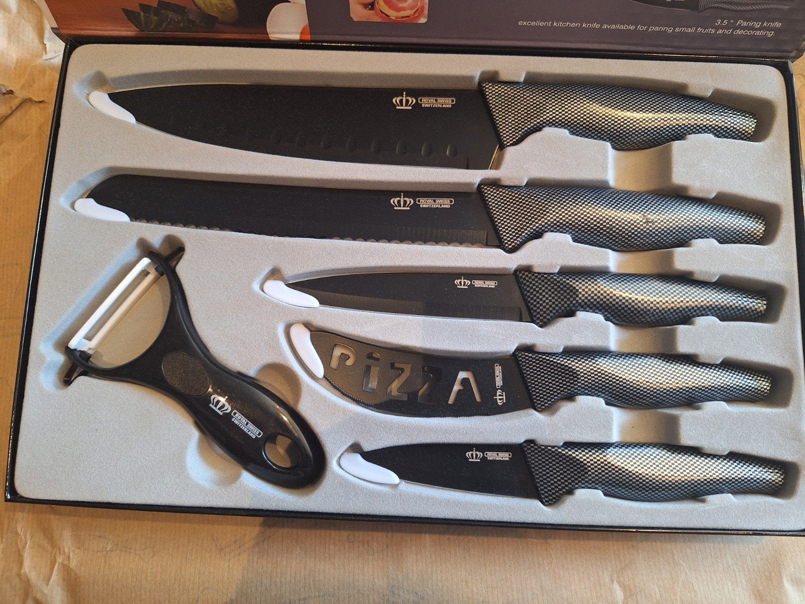 Messen Set Royal Swiess, Ophalen, Rvs of Chroom