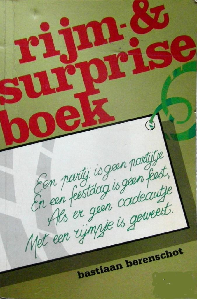 Rijm- & surpriseboek, Ophalen of Verzenden, Zo goed als nieuw