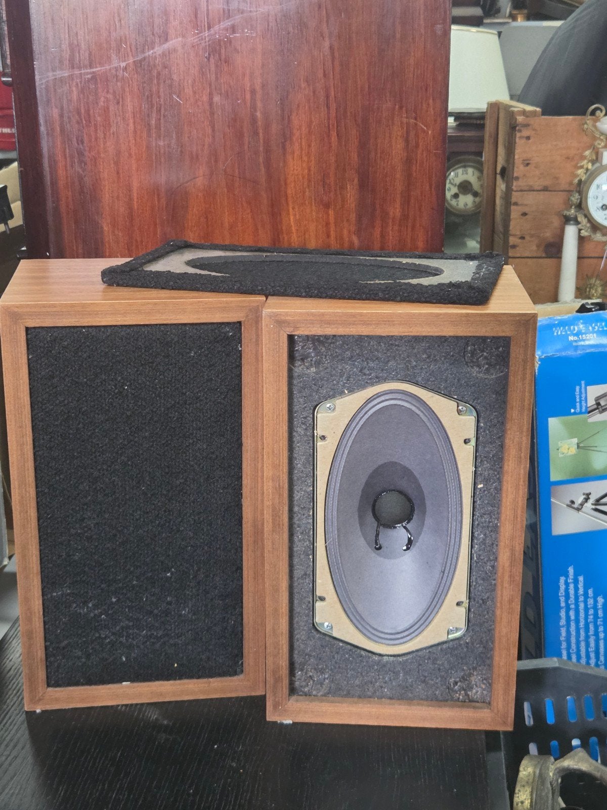 Vintage Boekenplank Luidsprekers - Houten Afwerking