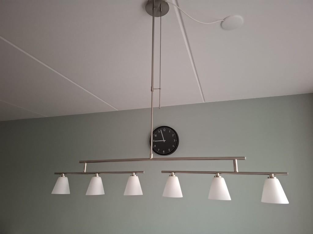 Hanglamp, Ophalen, Zo goed als nieuw, Glas, 50 tot 75 cm