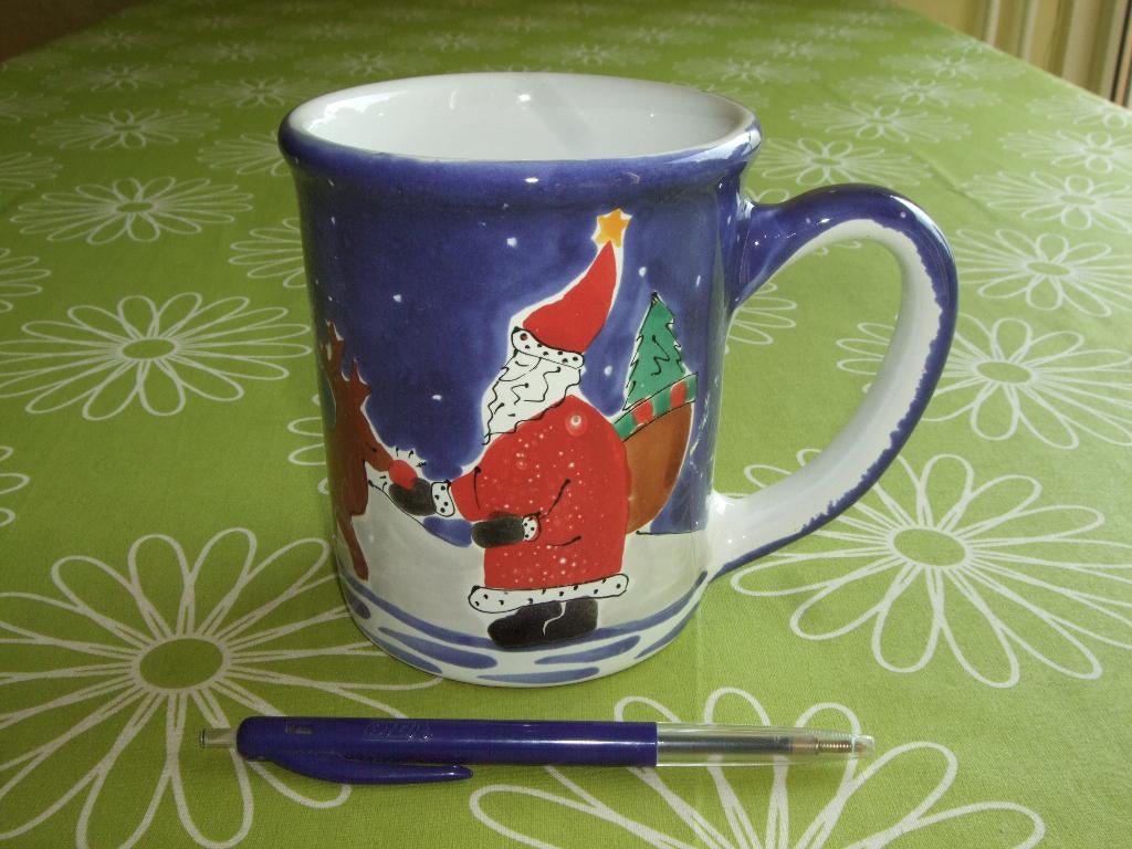 Starbucks kerstmok - handgeschilderd - Hongarije supersize, Ophalen of Verzenden, Zo goed als nieuw