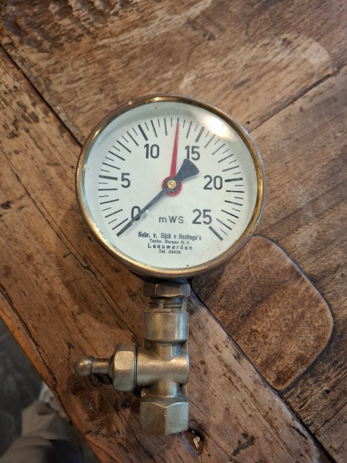 Vintage Manometer Gebr. v. Eijck v Heslinga's Leeuwarden, Ophalen
