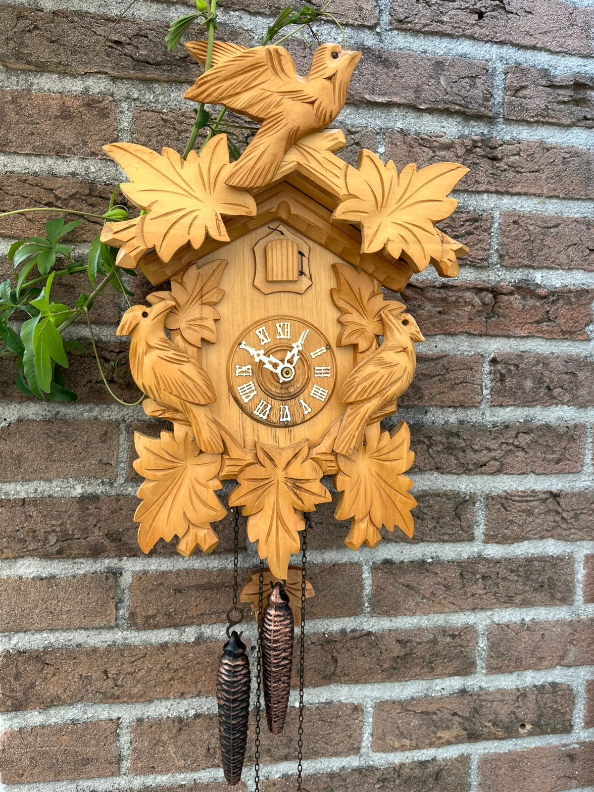 Mooie zeldzame blankhouten koekoeksklok, Ophalen of Verzenden