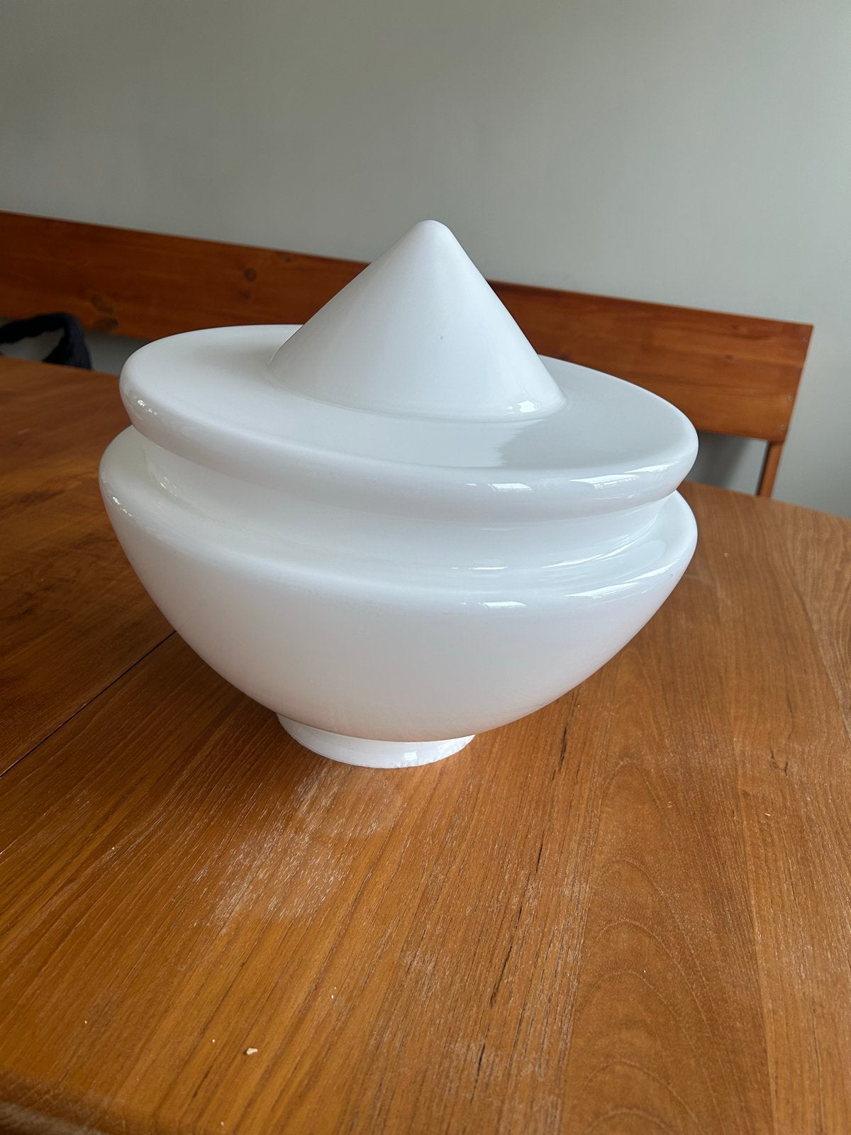 Opale Glazen Lampenkap art deco, Ophalen, Wit, Overige merken, Overige fittingen
