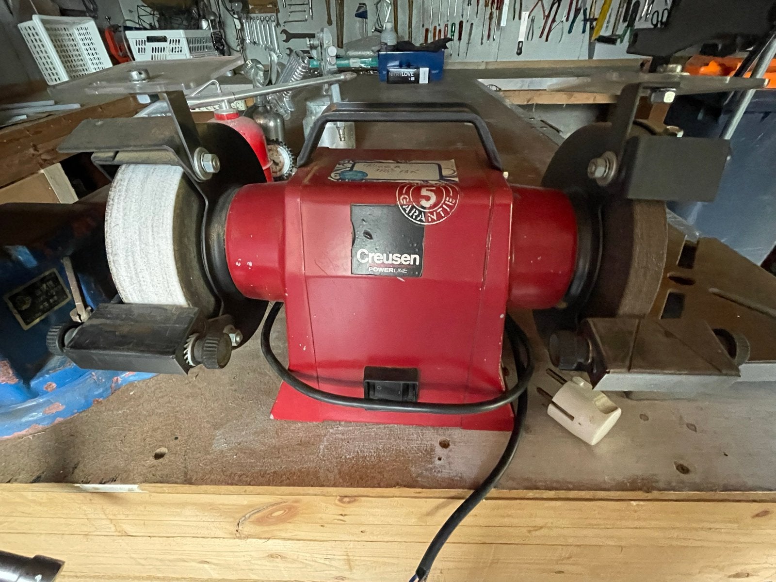 Creusen Werkbankslijpmachine, Ophalen, Gebruikt, Werkbankslijpmachine