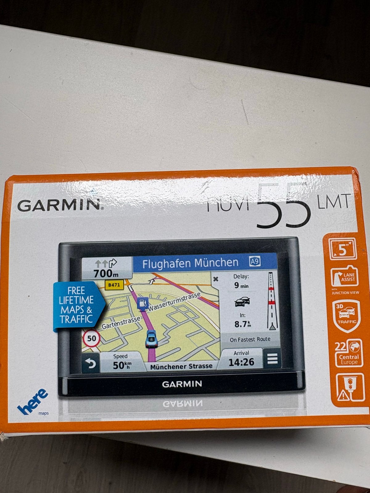 Garmin nüvi 55 LMT Navigatiesysteem - Nieuw in doos, Auto diversen, Autonavigatie, Ophalen of Verzenden, Zo goed als nieuw