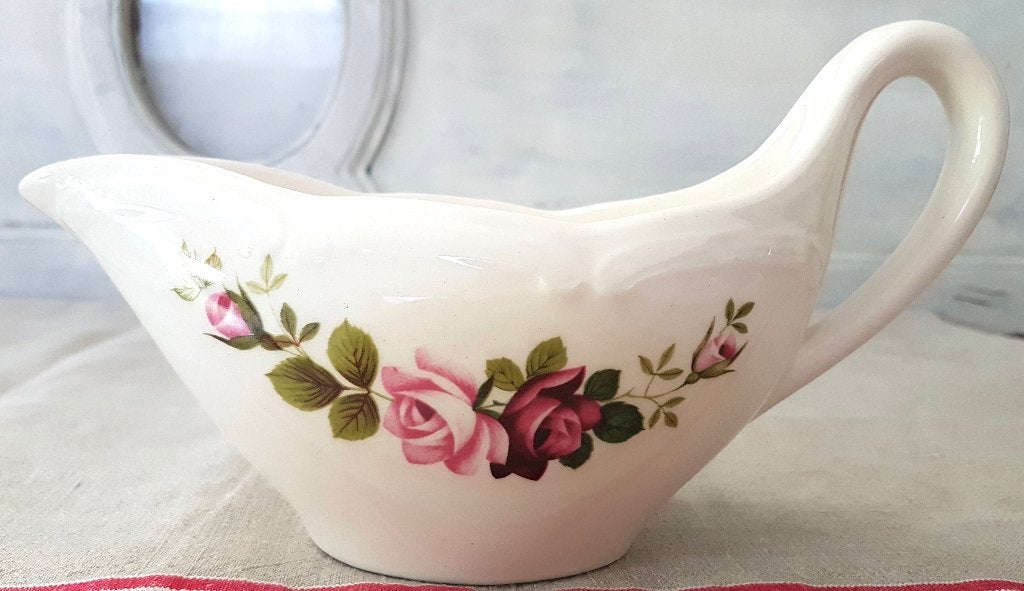 Vintage Gien Sauskom 'Champs' met Rozen Decor, Antiek en Kunst, Ophalen of Verzenden