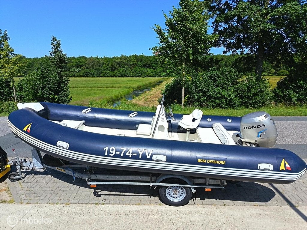 Dragon Marine MX-580 RIB 5.80 m met Honda 75 pk 4-takt, Watersport en Boten, Rubberboten, Overige merken, Gebruikt, Dragon Marine
