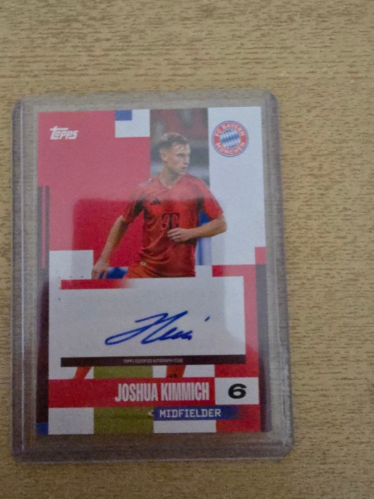 2024-25 topps team set fc bayern johua kimmich auto, Hobby en Vrije tijd, Stickers en Plaatjes, Ophalen, Zo goed als nieuw, Plaatje