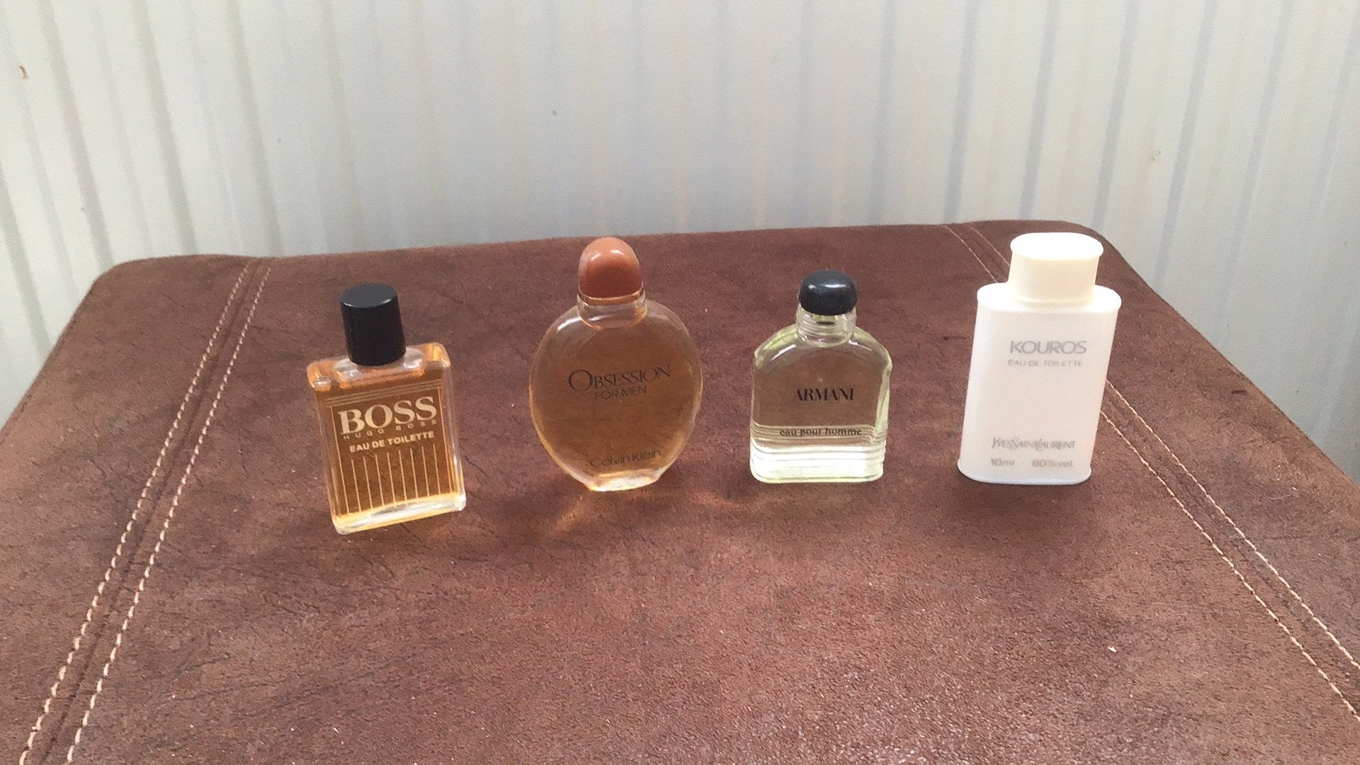 4 mooie herenparfumminiaturen, Ophalen of Verzenden, Nieuw, Miniatuur