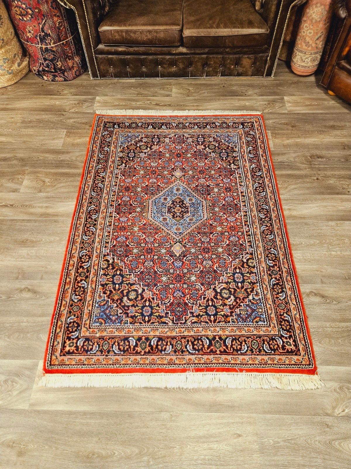 Perzisch Handgeknoopt Bidjar Tapijt. 130 x 200, Perzisch, 150 tot 200 cm, 200 cm of meer, Ophalen of Verzenden